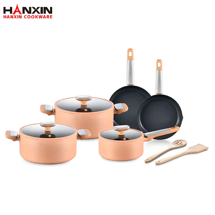 Set de vase de gătit din aluminiu, ceramică, cu acoperire antiaderență