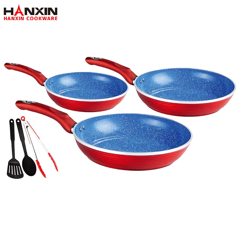 Set de vase de gătit din aluminiu, ceramică și marmură Set de vase de gătit din aluminiu, ceramică și marmură