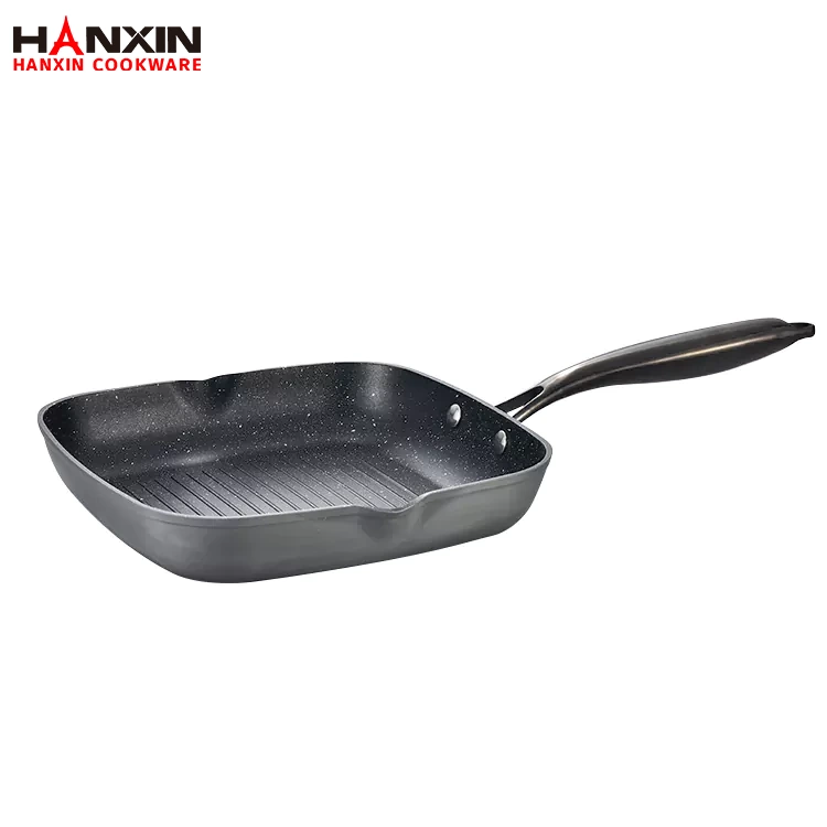 Tigaie pentru grătar din aluminiu, ceramică, acoperită cu marmură