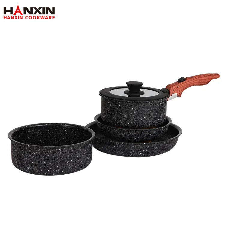 Set de vase de gătit din aluminiu antiaderent pentru CD