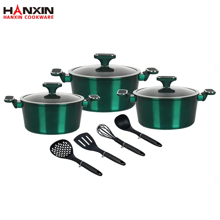 Set de vase de gătit din aluminiu antiaderente cu inducție Set de vase de gătit din aluminiu antiaderente cu inducție