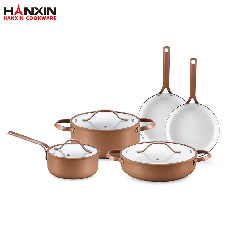 Set de vase de gătit din ceramică presată din aluminiu Set de vase de gătit din ceramică presată din aluminiu